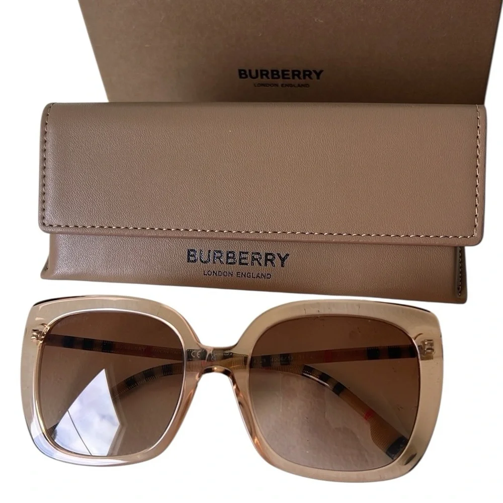 Burberry Caroll Peach Gradient Brown Sunglasses - Picture 7 of 12